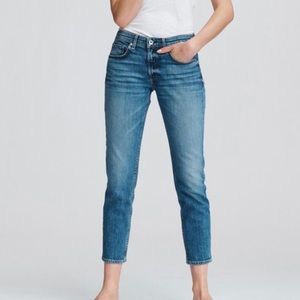 Rag and bone low rise boyfriend featherweight denim